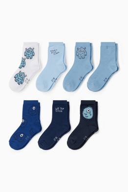 Pack de 7 - monstruos - calcetines con dibujo