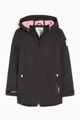 Softshelljacke mit Kapuze - wasserabweisend