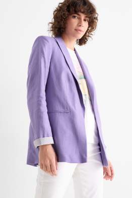 Lange blazer - relaxed fit - linnenmix