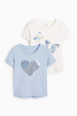 Set van 2 - hart en vlinder - T-shirt