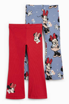Multipack 2er - Minnie Maus - Flared Leggings - gerippt