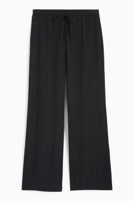 Stoffhose - Mid Waist - Wide Leg