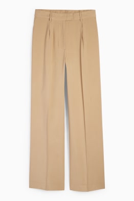 Pantaloni di stoffa - vita alta - gamba larga
