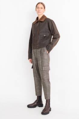 Pantaloni cargo - vita media - tapered fit