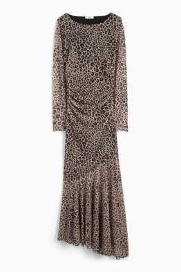 Vestito in tulle - stampa leopardata