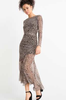 Vestito in tulle - stampa leopardata