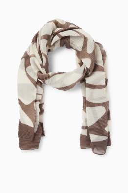 Pleated scarf - patterned
