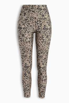 Sport-Leggings - 4 Way Stretch - gemustert - UV-Schutz