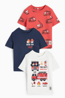 Multipack 3er - Feuerwehr - Kurzarmshirt