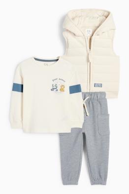Panda en tijger - babyoutfit - 3-delig