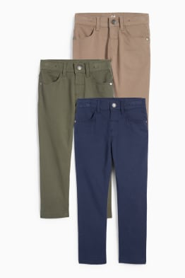 Paquet de 3 - pantalons de tela