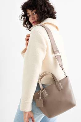 Tasche mit abnehmbarem Taschengurt - Lederimitat
