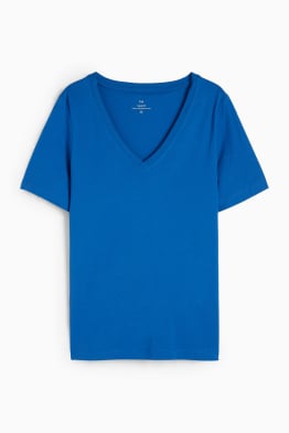 Basic T-shirt met V-hals