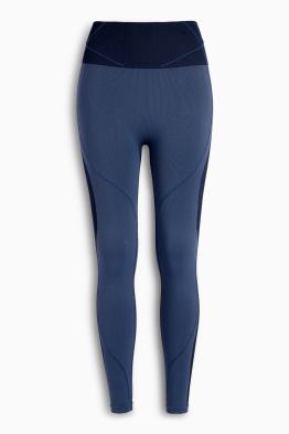 Sport-Leggings - gerippt - seamless