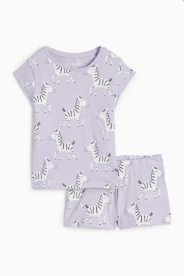 Zebra - pijama curt - 2 peces