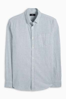 Oxford overhemd - regular fit - button down - gestreept