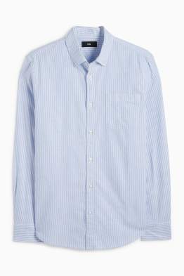 Oxford overhemd - regular fit - button down - gestreept