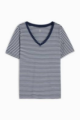Basic T-shirt - gestreept