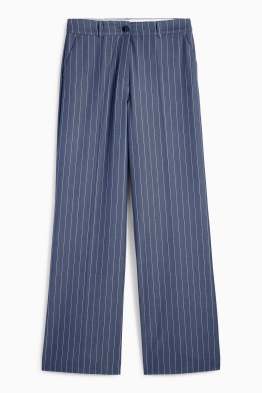 Stoffhose - Mid Waist - Straight Fit - Nadelstreifen