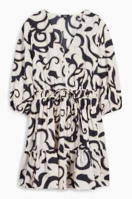 Vestido con escote en pico - estampado