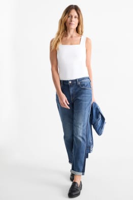 Boyfriend jean - mid waist - LYCRA®