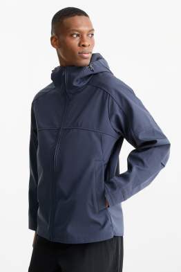 Softshelljacke mit Kapuze - wasserabweisend - 4 Way Stretch