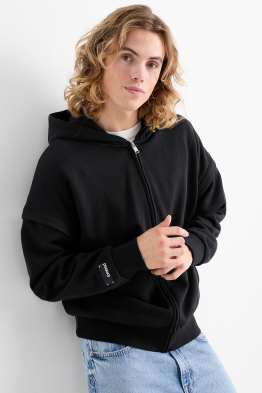 Oversized-Sweatjacke mit Kapuze