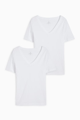 T-shirt basique à encolure en V