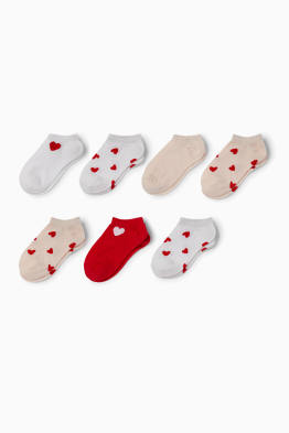 Multipack 5er - Herz - Sneakersocken mit Motiv