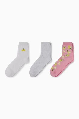 Pack de 3 - calcetines con dibujo - limones