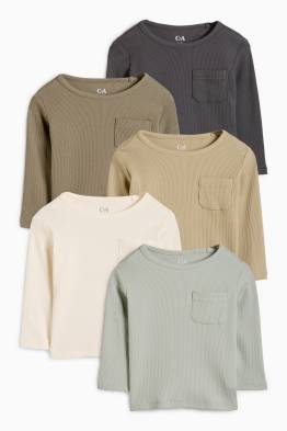 Set van 5 - babylongsleeve - geribd
