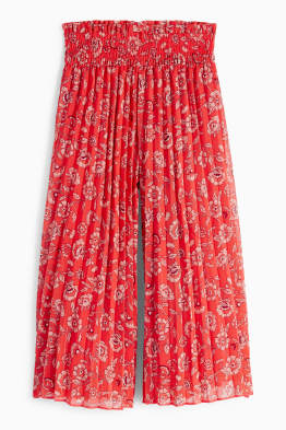 Geplooide broek - gebloemd
