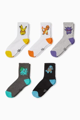 Multipack 5er - Pokémon - Tennissocken mit Motiv