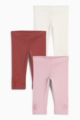 Multipack 3er - Schmetterling - Capri-Leggings