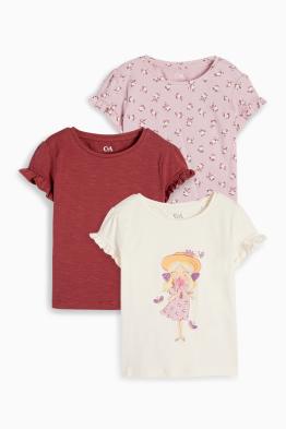 Set van 3 - bloem - T-shirt