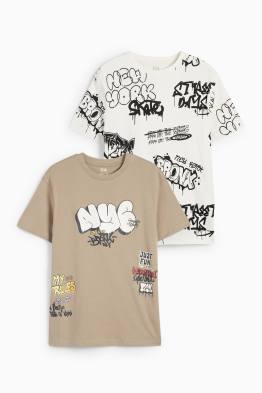 Multipack 2er - Graffiti - Kurzarmshirt