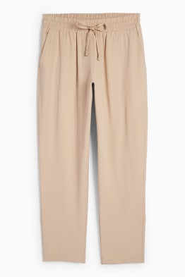 Pantalon en toile - mid waist - tapered fit