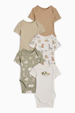 Multipack 5er - Wildtiere - Baby-Body