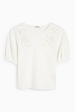 T-shirt - regular fit - Broderie Anglaise