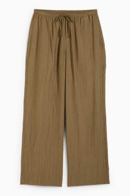 Stoffhose - Mid Waist - Wide Leg