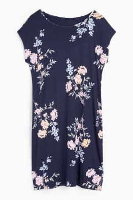 Camicia da notte in viscosa - a fiori