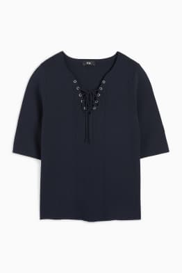 Pull en maille - manches courtes