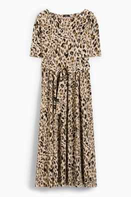 Robe Fit & Flare avec ceinture - imprimé léopard