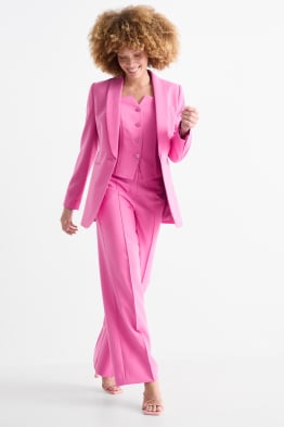 Business-broek - high waist - wide leg