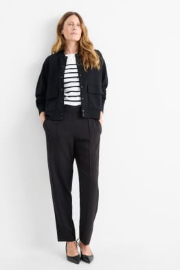 Spodnie materiałowe - wysoki stan - tapered fit