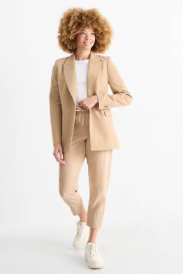 Pantalon en toile - mid waist - tapered fit