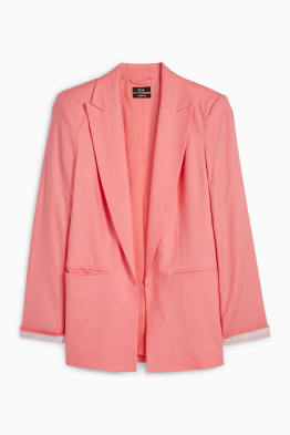 Long blazer - relaxed fit - linen blend