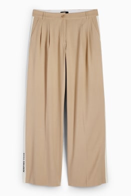Stoffhose - Mid Waist - Wide Leg
