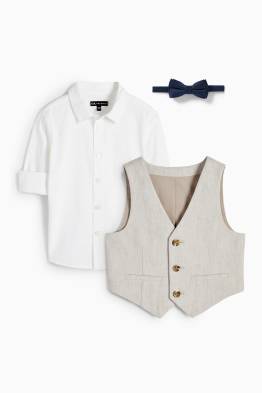 Ensemble - chemise, veston et nœud papillon - 3 pièces