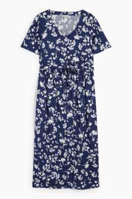 Robe d’allaitement en viscose à col V - à fleurs